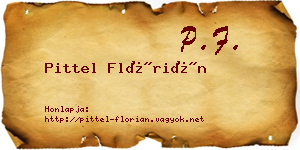 Pittel Flórián névjegykártya